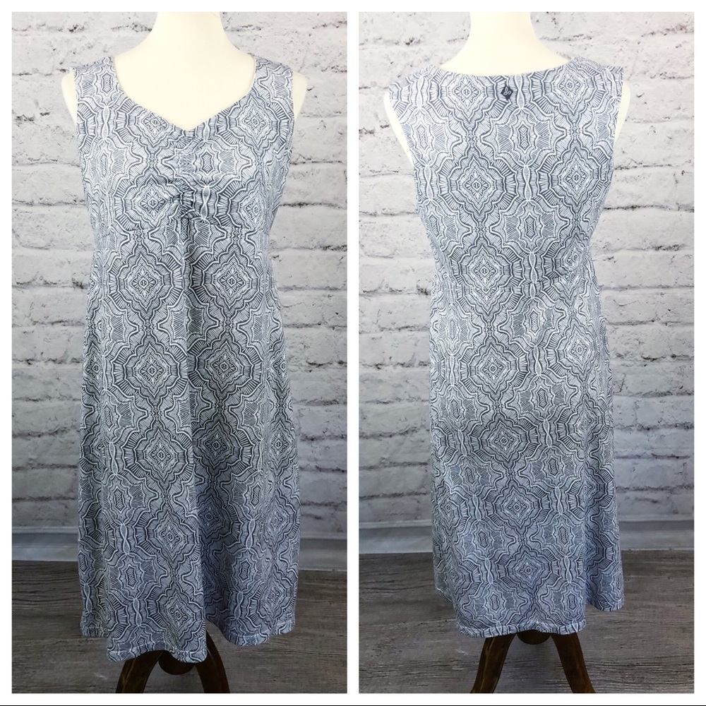 Prana gray and white athletic dress